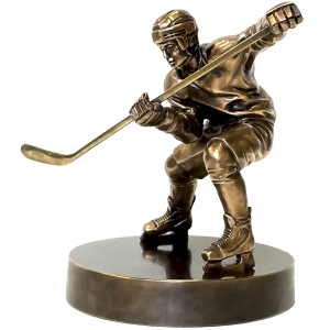 Авторская скульптура из бронзы "Хоккеист"