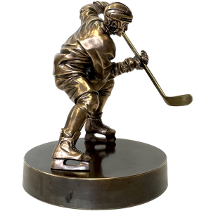Авторская скульптура из бронзы "Хоккеист"