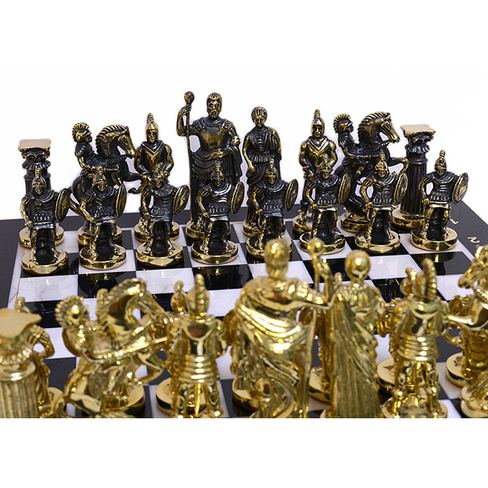 Шахматы из мрамора и долерита "Римские" средние