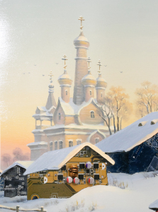 Картина Дамира Кривенко "Wifi в деревне"