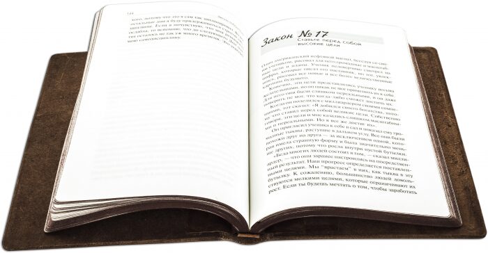Книга в кожаном переплете "Б. Шефер. Законы победителей" (Cheprak style)
