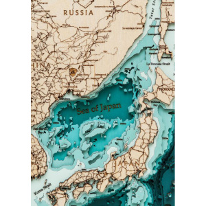 Карта Японии из дерева, средняя, на заказ