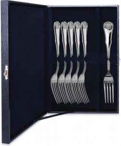 Silver set of table forks "Visit" for 6 people