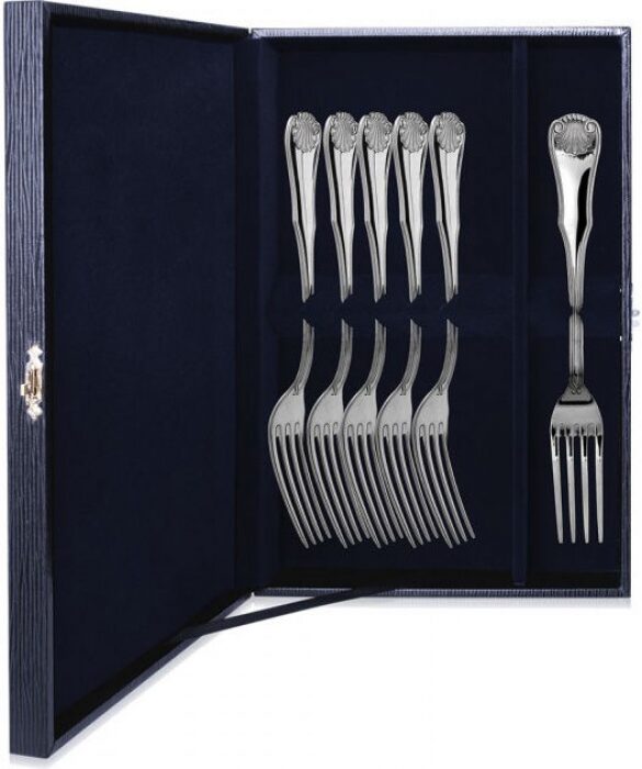 Silver set of table forks "Visit" for 6 people