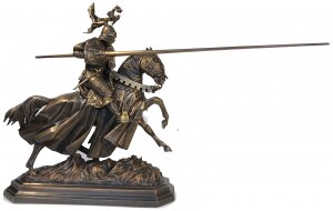 The author's bronze sculpture "Knight at the tournament"