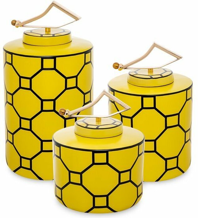 Decorative vase "Canary's Wing" (set of 3 pieces)