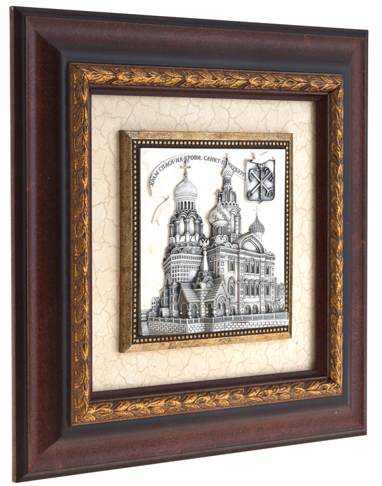 The painting "St. Petersburg. Church of the Savior on Spilled Blood" (silver)