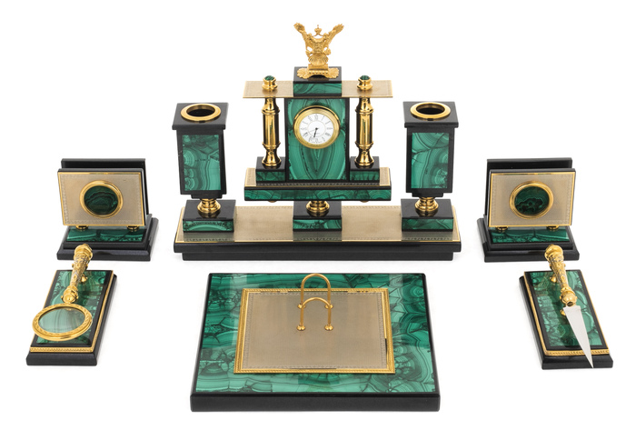 The "Sovereign" writing set (malachite)