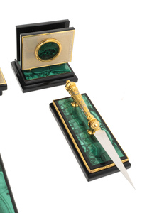The "Sovereign" writing set (malachite)