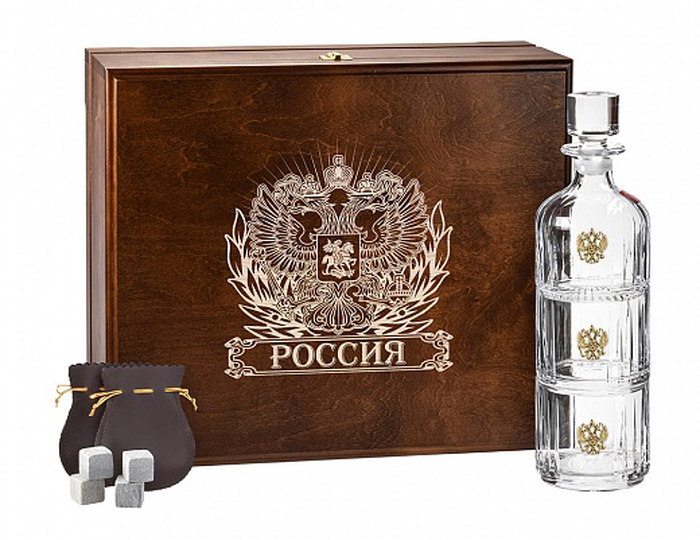 The Pyramid set. Coat of Arms of the Russian Federation" in a wooden case