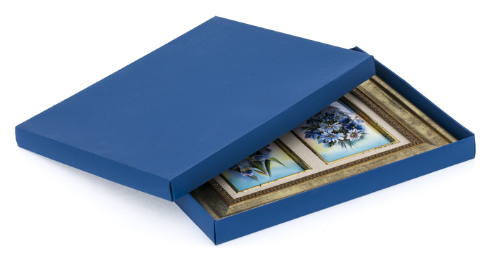 Panel-diptych "Flowers. Irises" (finish)