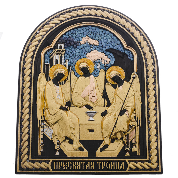 The icon of the stained oak "Holy Trinity"