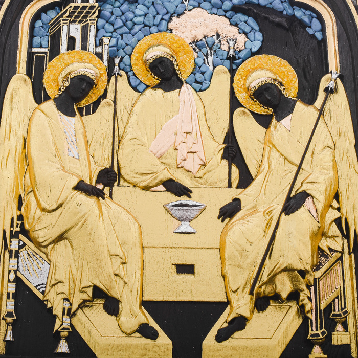 The icon of the stained oak "Holy Trinity"