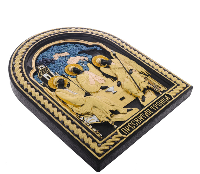 The icon of the stained oak "Holy Trinity"