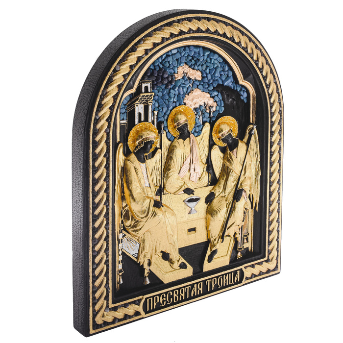 The icon of the stained oak "Holy Trinity"