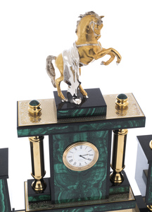 Writing set "Bucephalus" made of malachite, Zlatoust
