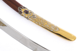 Saber "Sultan" with cubic zirconia, paduk, Zlatoust