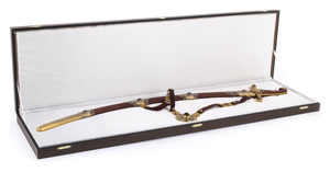 Saber "Sultan" with cubic zirconia, paduk, Zlatoust