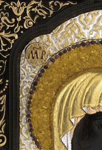 The icon of the stained oak "Kazan Mother of God"