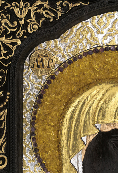 The icon of the stained oak "Kazan Mother of God"