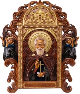 Икона из бука "Сергий Радонежский"