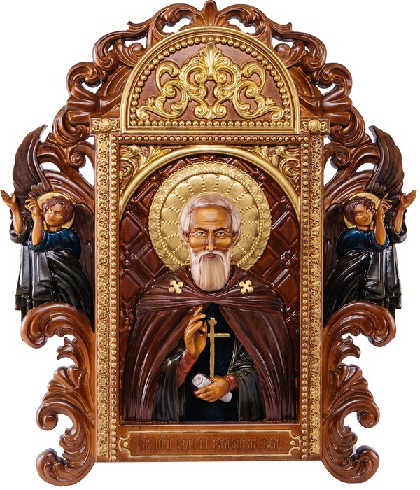 Икона из бука "Сергий Радонежский"