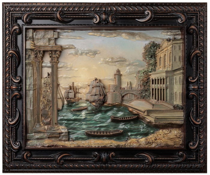 Beech panel "Ships"