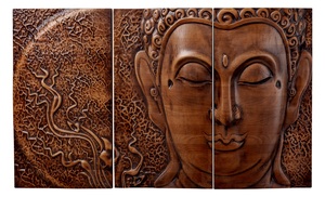 Beech panel "Buddha" module 3 parts