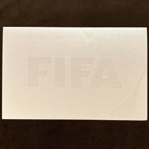 Congratulatory letter from FIFA with facsimile autographs of Joseph Blatter and Jerome Valcke, addressed to Alexey Paramonov