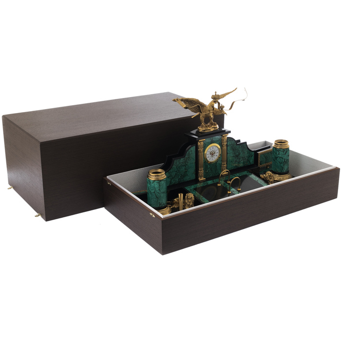 Malachite table set "Presidential" Zlatoust