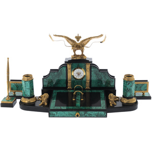 Malachite table set "Presidential" Zlatoust