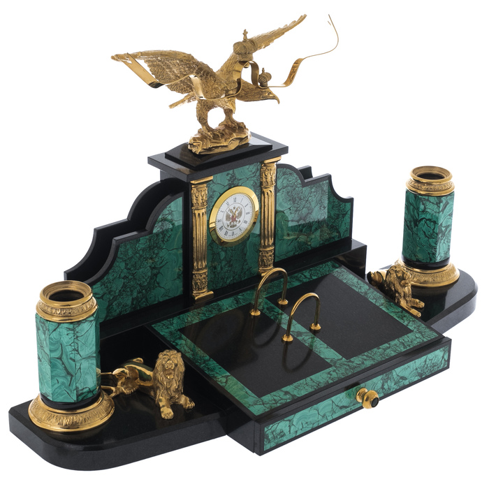 Malachite table set "Presidential" Zlatoust