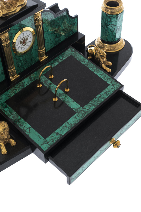 Malachite table set "Presidential" Zlatoust