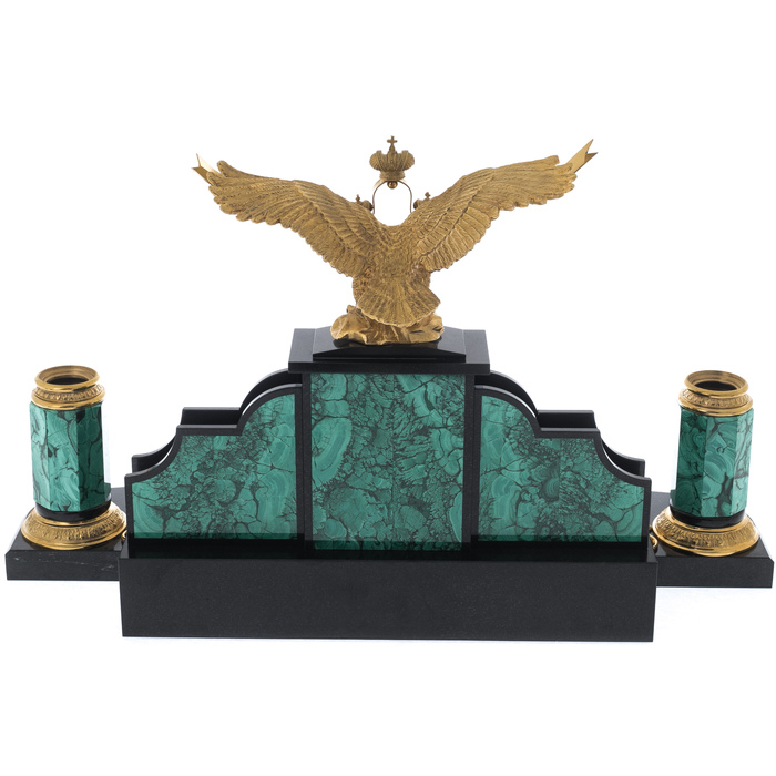 Malachite table set "Presidential" Zlatoust