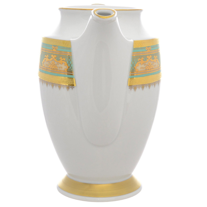 Кофейный сервиз из фарфора "Donna Seladon gold"