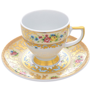 Кофейный сервиз на 6 персон "Vienna Creme Gold" 15 предметов