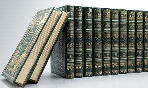 Подарочная книга в кожаном переплете "Собрание сочинений Л. Толстого в 20 томах"