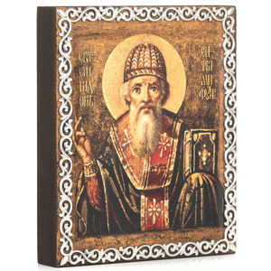 Icon in a silver baguette "Saint Spyridon"