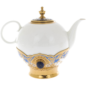 Tea set "Lily of the Valley" with lapis lazuli, Zlatoust