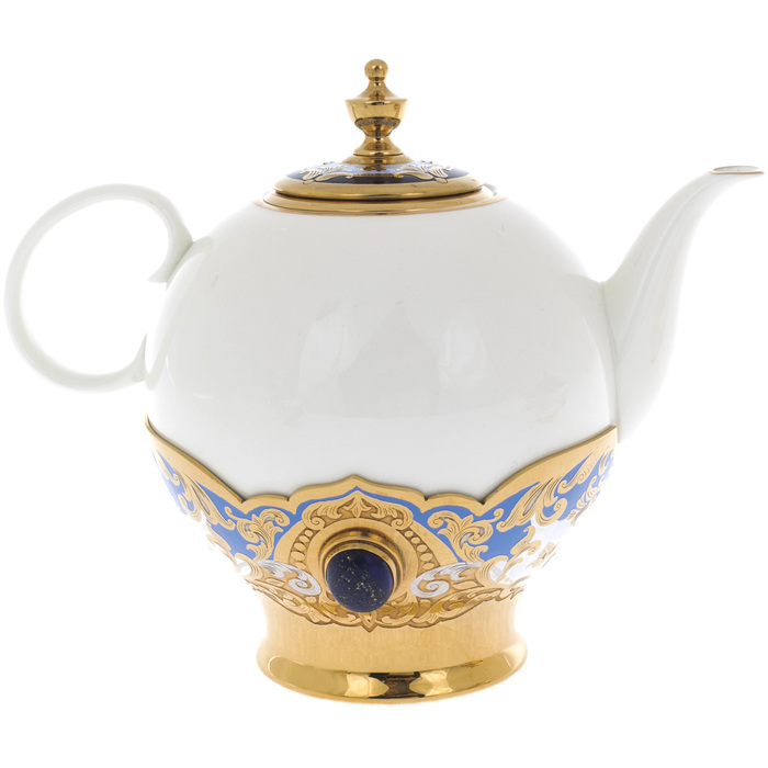 Tea set "Lily of the Valley" with lapis lazuli, Zlatoust