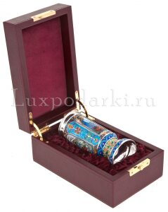 Бокал для вина "Аленький цветочек" финифть