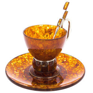 Tea set made of amber "Arcade"