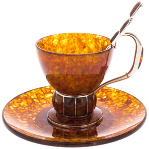 Tea set made of amber "Arcade"