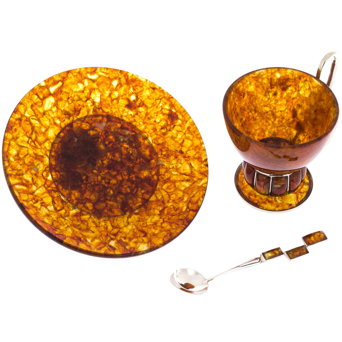Tea set made of amber "Arcade"