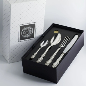 Silver-plated cutlery set "Jubilee" with blackening