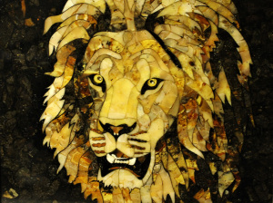 Amber panel "Lion"