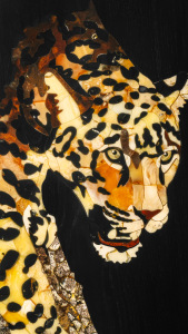 Backgammon made of ash and amber "Leoprad"