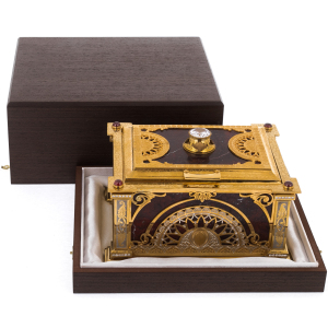 Chest of jasper "Tenderness" with rock crystal, Zlatoust
