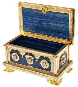 Lapis lazuli casket with rock crystal, Zlatoust