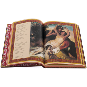The leather-bound book "The Art of Love" by Ovid